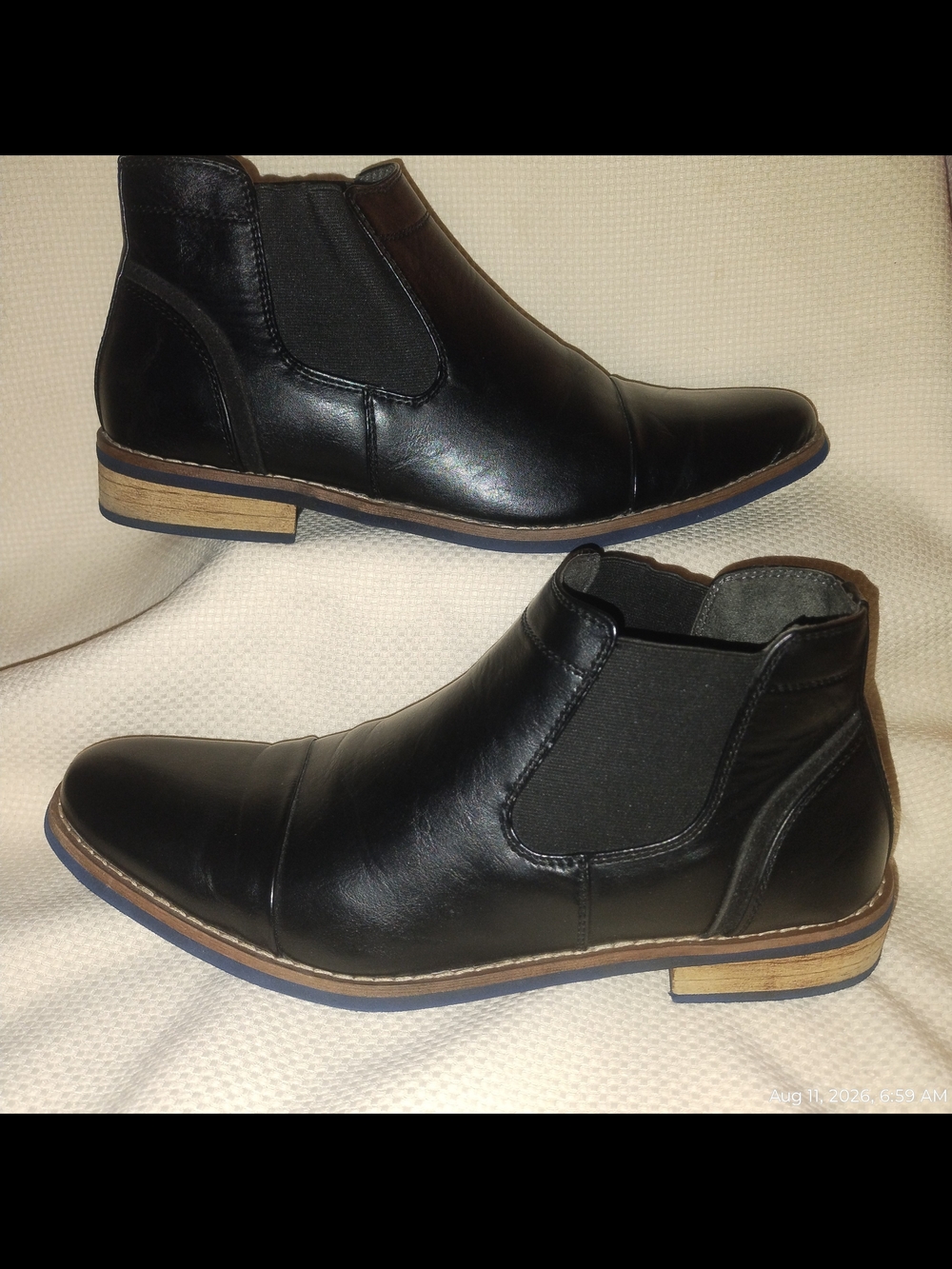 Deer Stags Black Men's Size 9 Chelsea Boots